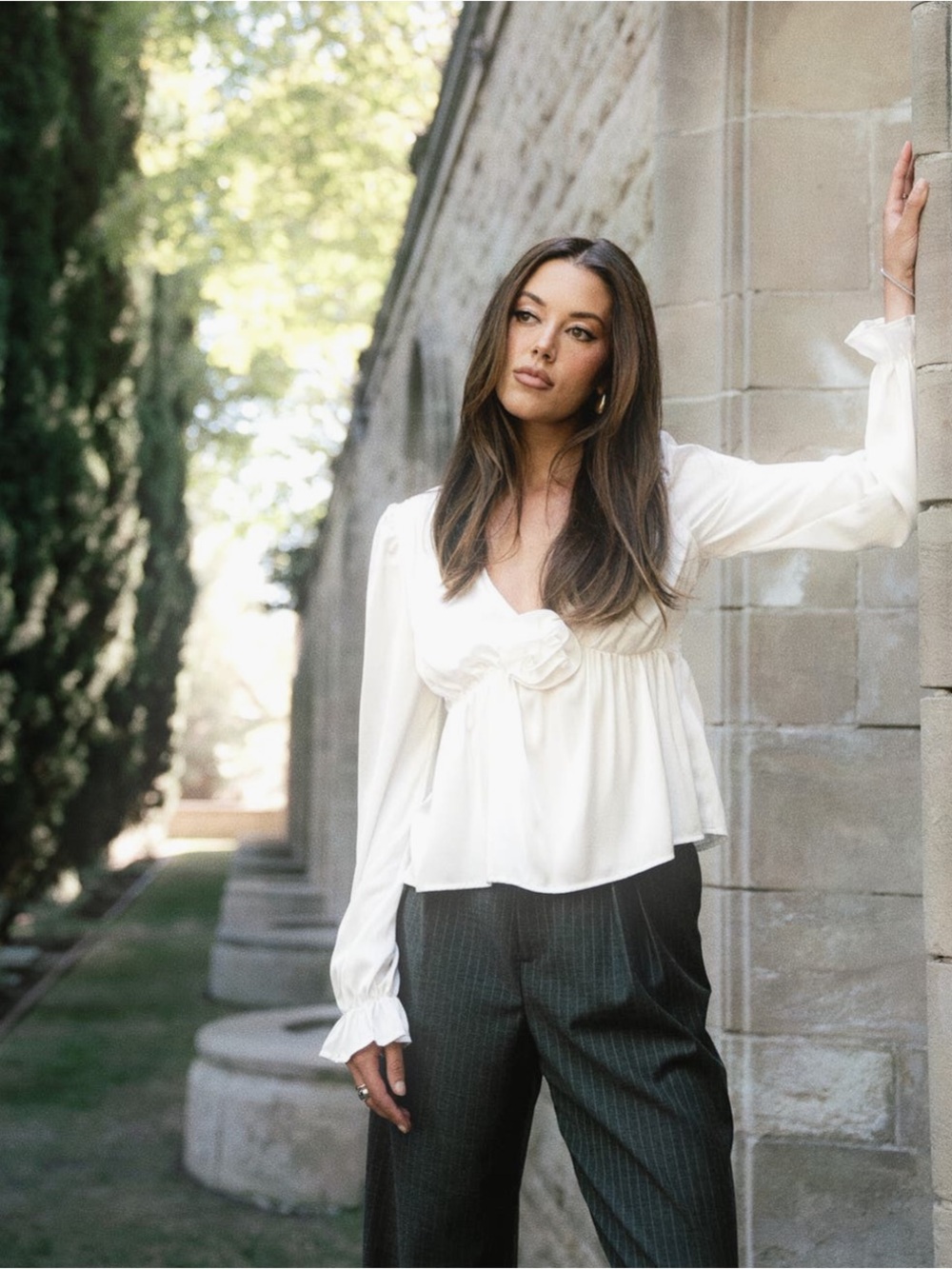 Wayf x Jourdan Sloane Candance Shiffon Top